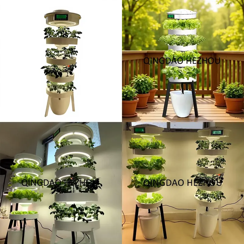 Hydroponic Tower Planter - Sistem Hidroponik Cerdas Hezhou untuk Penggunaan