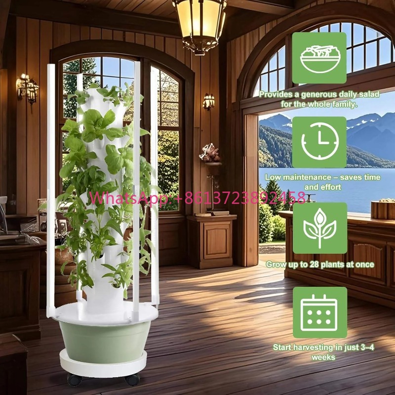 Hydroponic Tower Planter - Sistem Kit Penanaman Hidroponik dengan 4